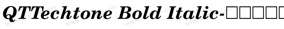 QTTechtone Bold Italic字体转换
